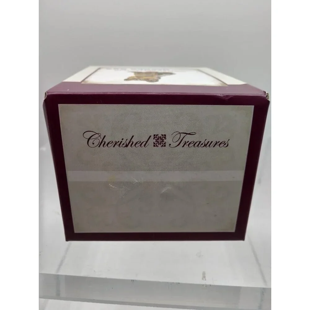 Jeweled Terrier Hinged Trinket Box 2.75x2.16x3.07in By Cherished Treasures Colle